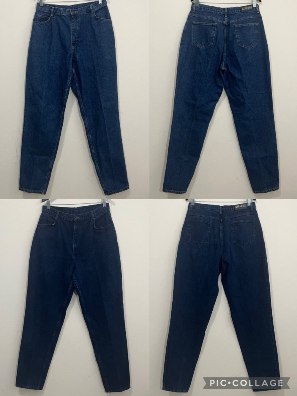 Bundle Of 2 Vtg Gitano Moms Jeans Sz 18 Tall High Waist 90s Dark Wash Blue Denim